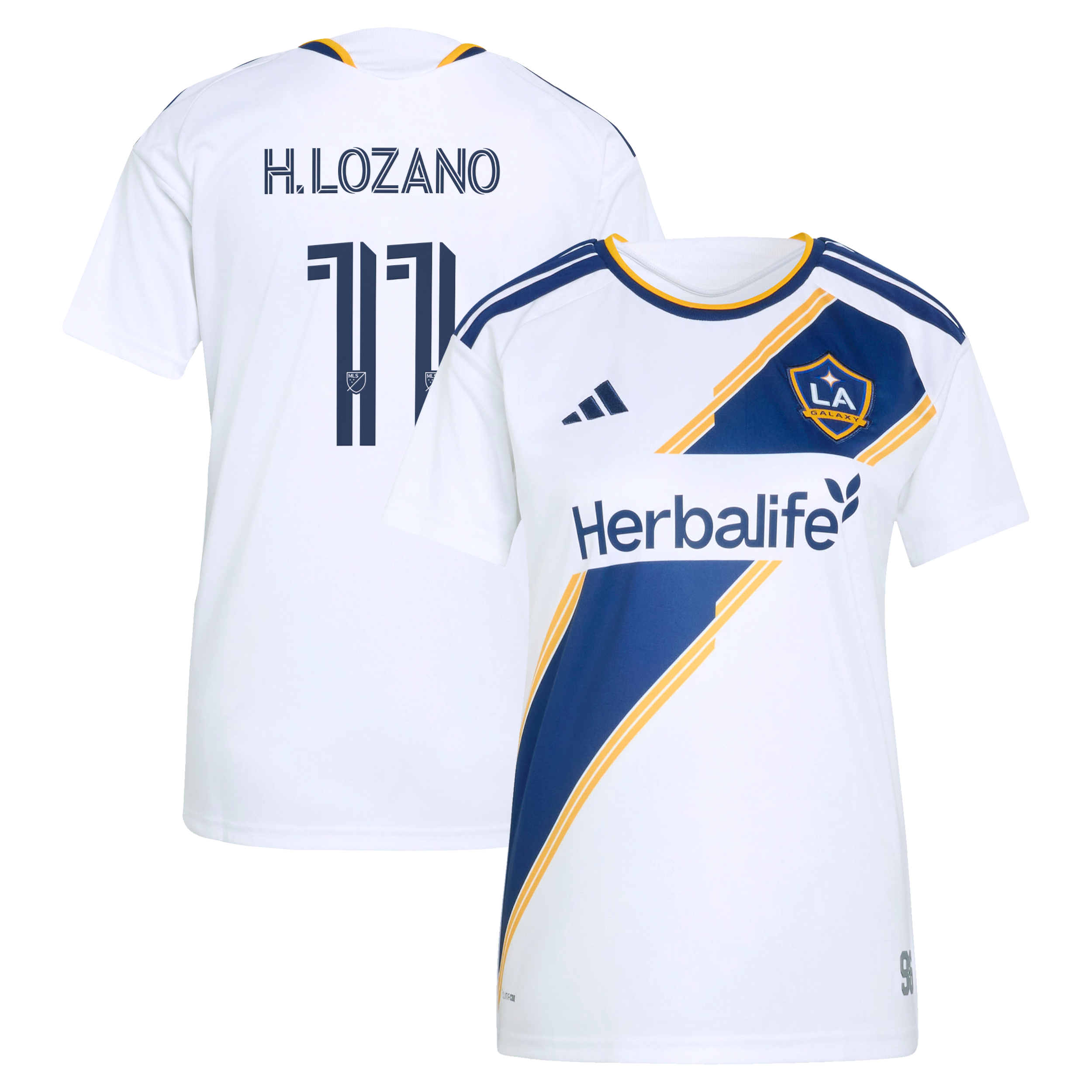 Women's adidas Hirving Lozano White LA Galaxy 2026 The VeloCITY Kit Replica Jersey