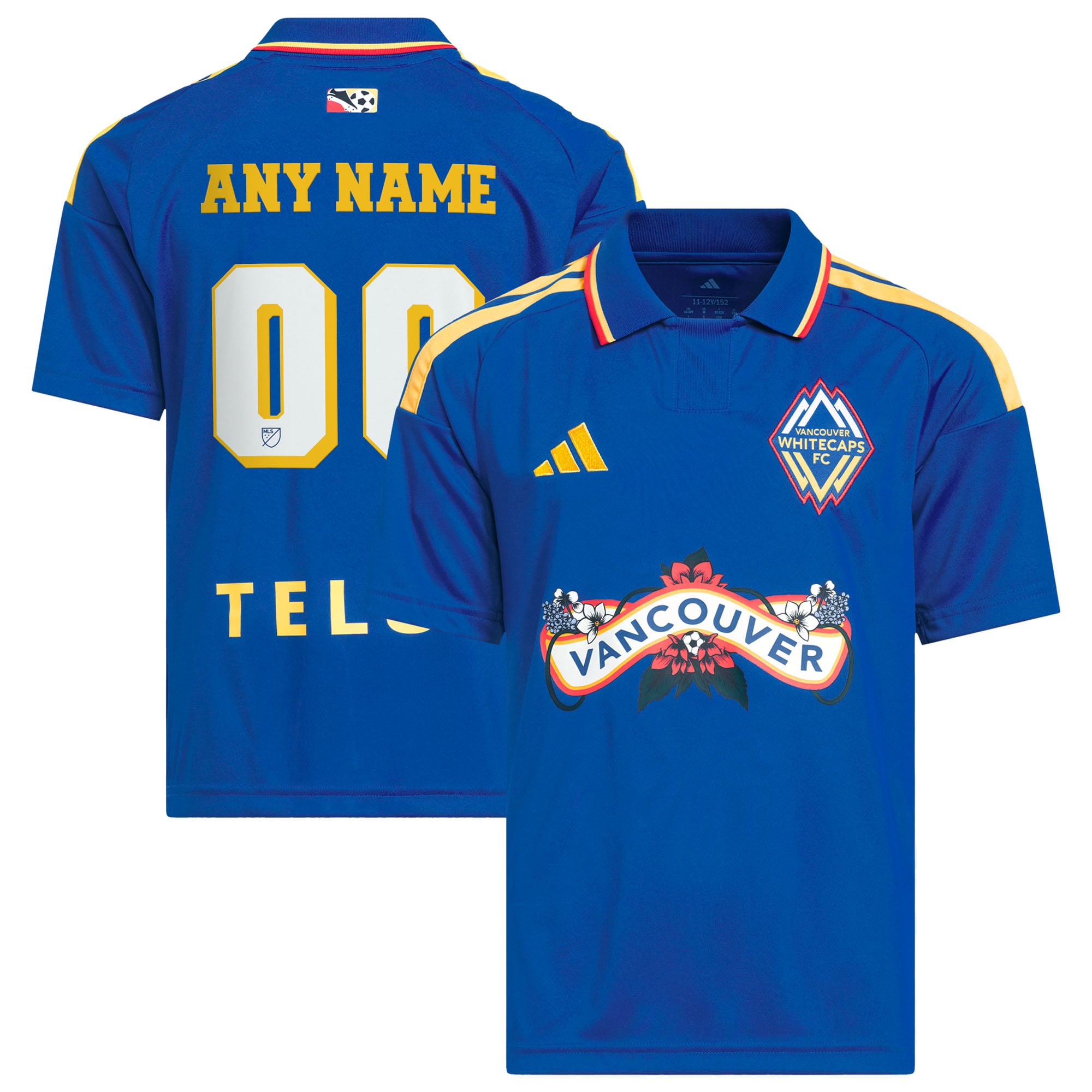 Youth adidas  Royal Vancouver Whitecaps FC 2026 Archive Replica Custom Jersey