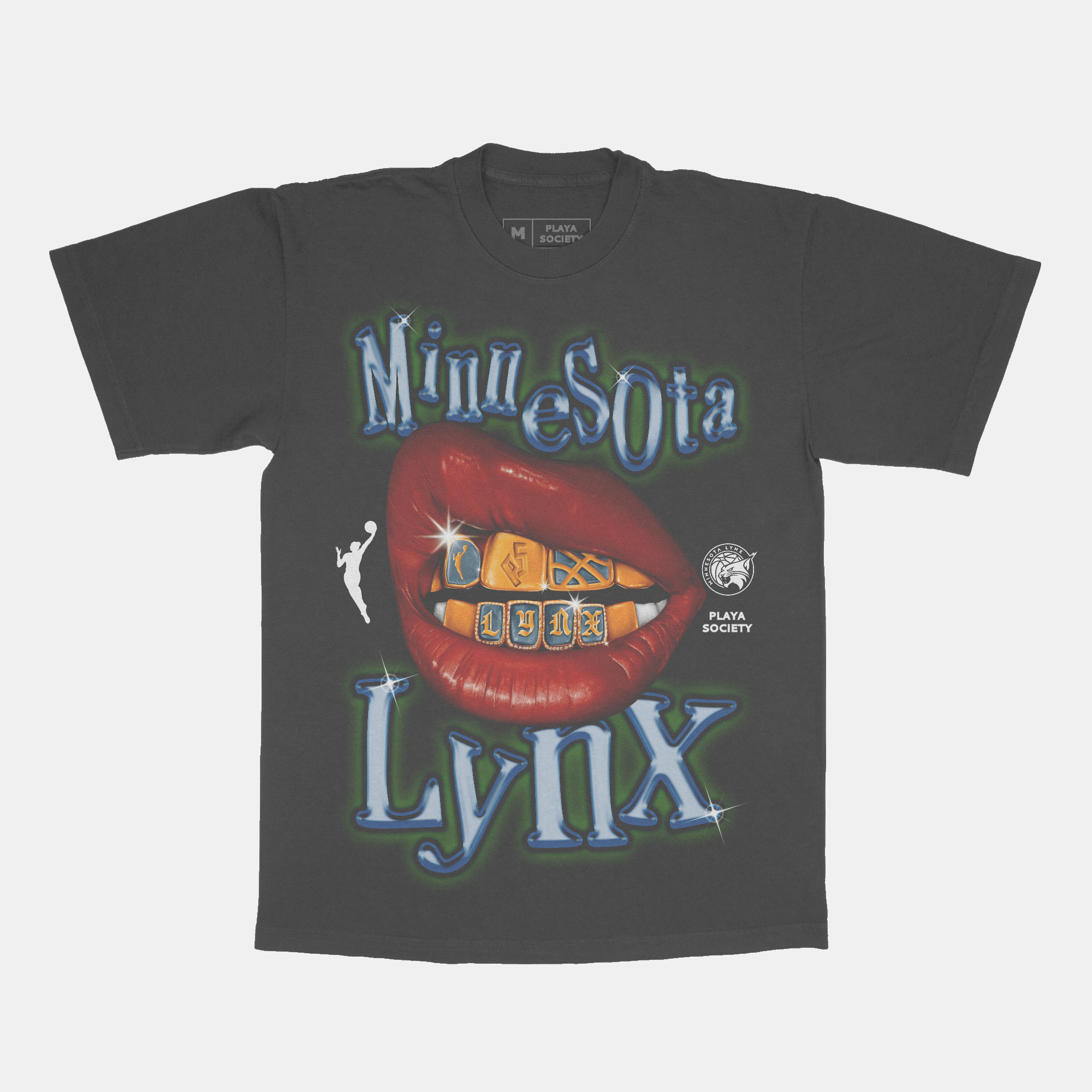 Unisex Playa Society  Black Minnesota Lynx Sketch T-Shirt