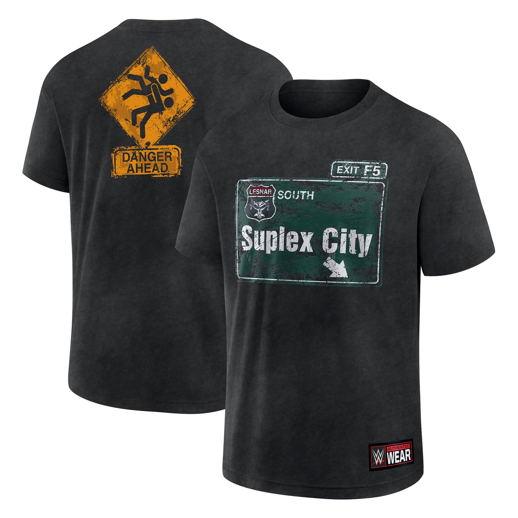 Men's Black Brock Lesnar Suplex City Retro T-Shirt
