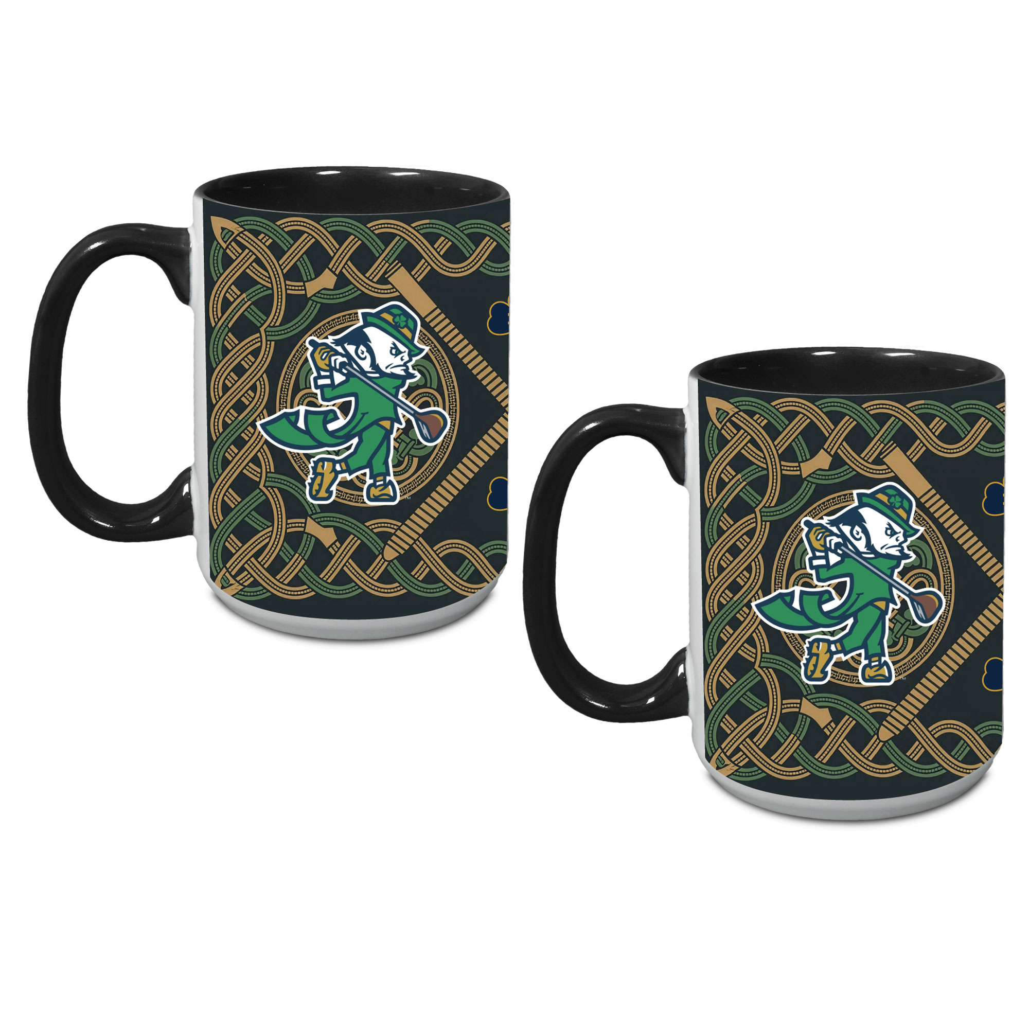 Notre Dame Fighting Irish Golf Leprechaun Two-Pack 15oz. Mug Set