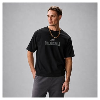 Men's Levelwear Black Philadelphia Eagles Luxe Signature Tracker Knit T-Shirt