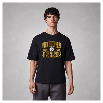 Men's Levelwear Black Pittsburgh Steelers Luxe Moment Stronghold Knit T-Shirt