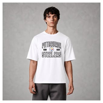 Men's Levelwear White Pittsburgh Steelers Luxe Moment Stronghold Knit T-Shirt