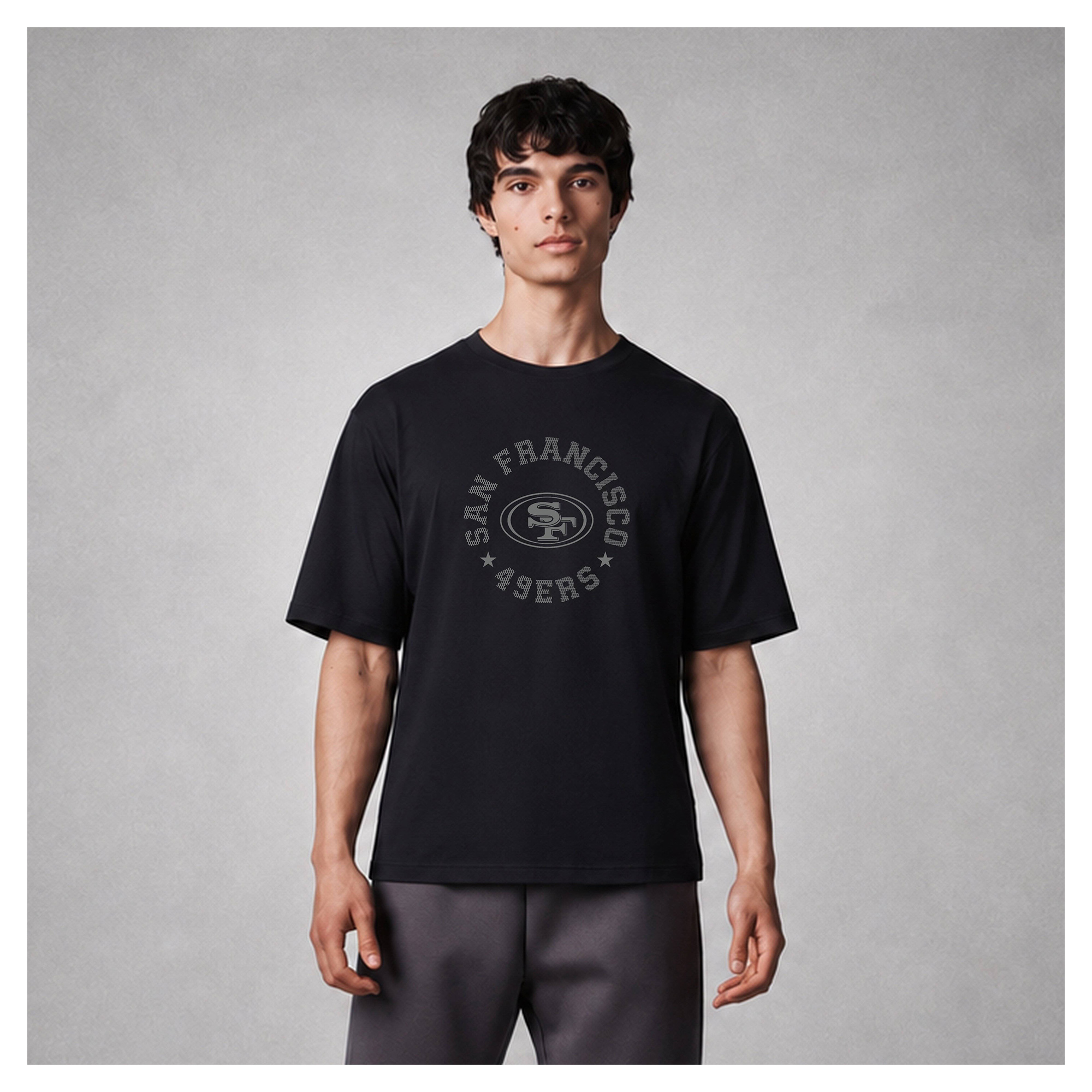 Men's Levelwear Black San Francisco 49ers Luxe Moment Pivot Knit T-Shirt