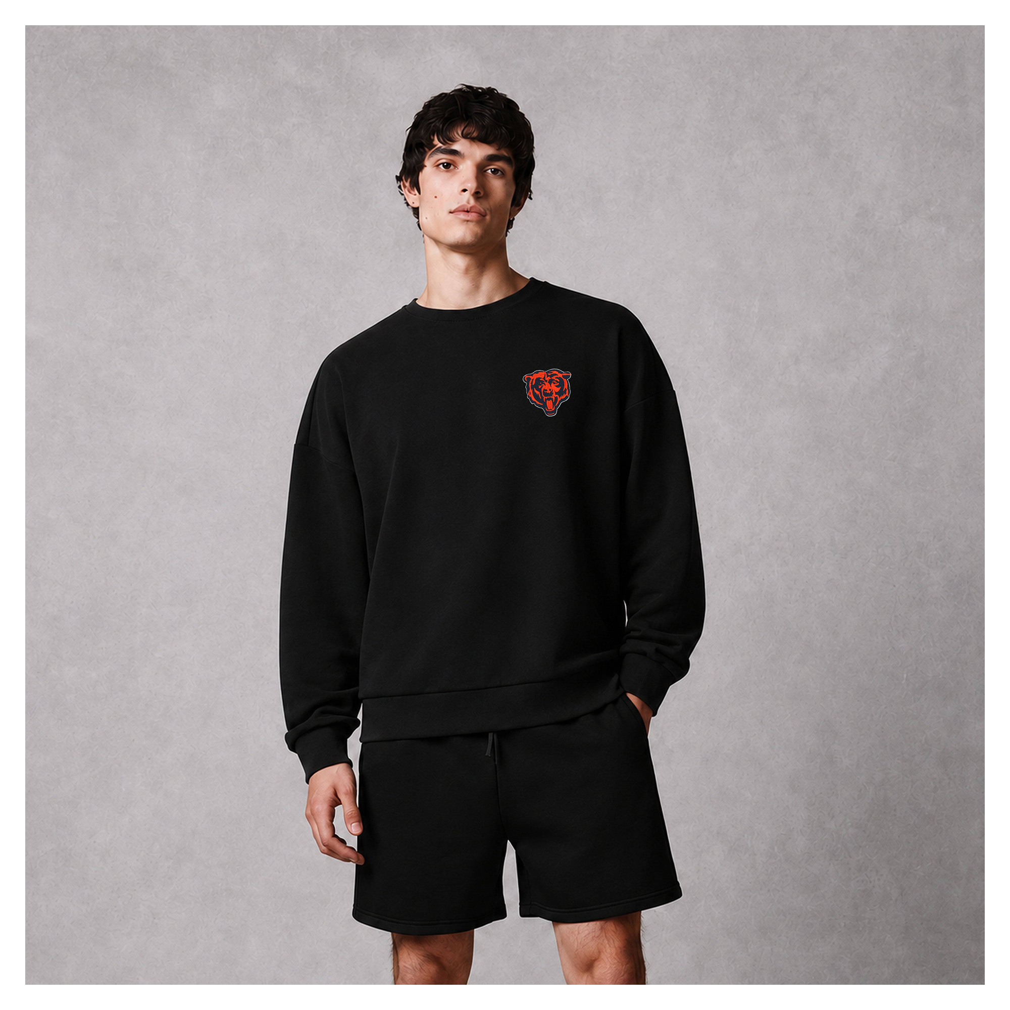 Men's Levelwear Black Chicago Bears Traverse Luxe Zone Sweatshirt