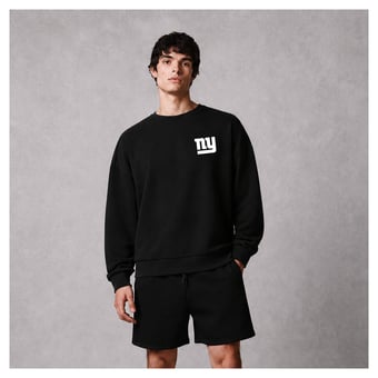 Men's Levelwear Black New York Giants Insignia Luxe Zone Sweatshirt