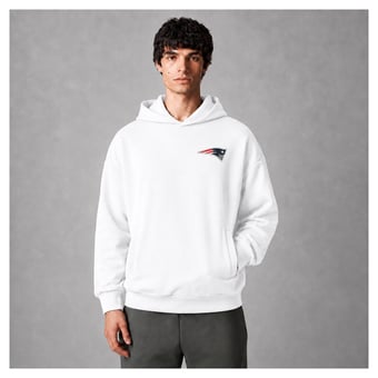 Men's Levelwear White New England Patriots Unify Luxe Zone Hoodie