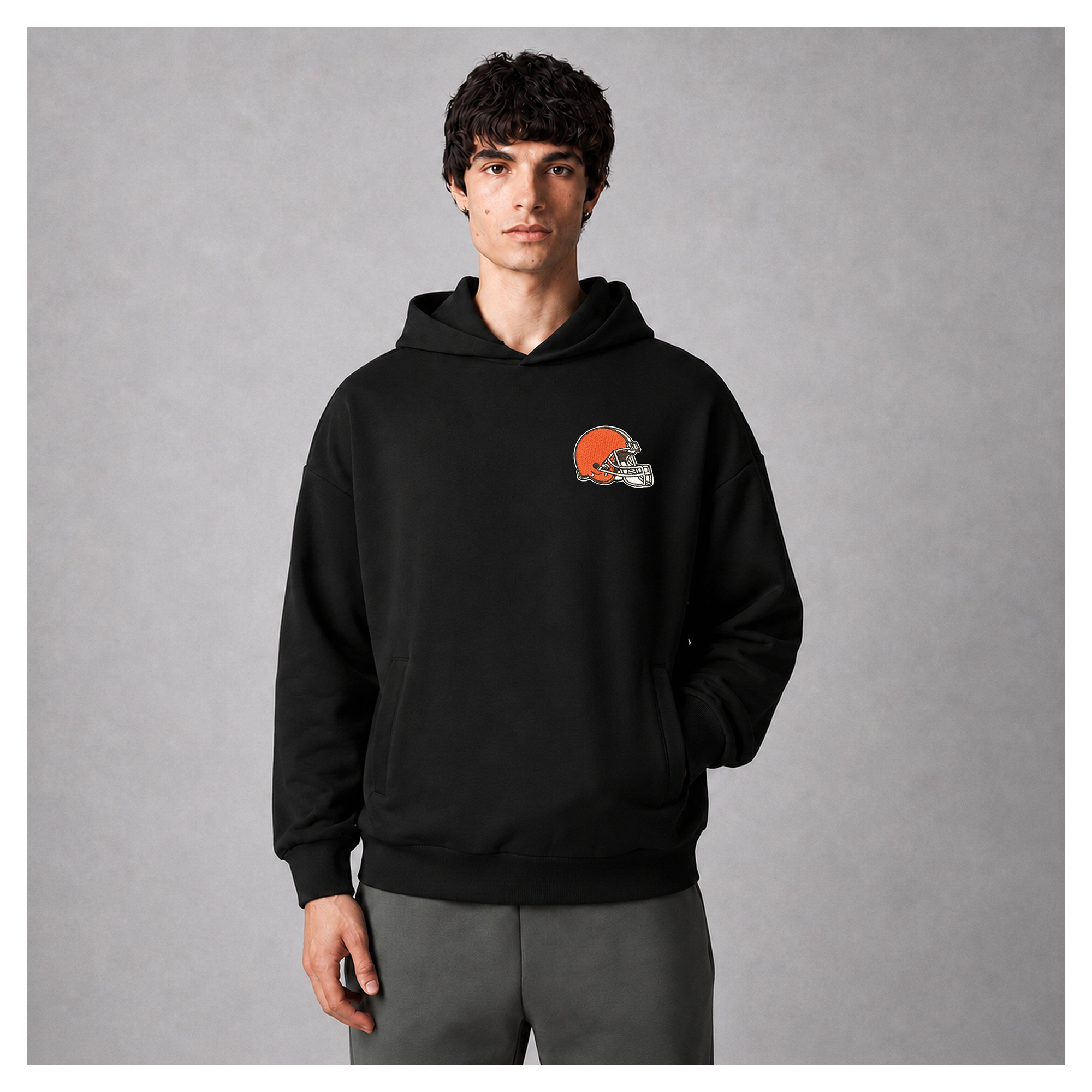 Men's Levelwear Black Cleveland Browns Unify Luxe Zone Hoodie