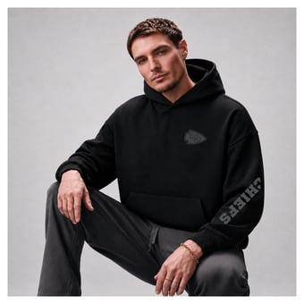 Men's Levelwear Black Kansas City Chiefs Tracker Text Luxe Signature Tri-Blend Hoodie
