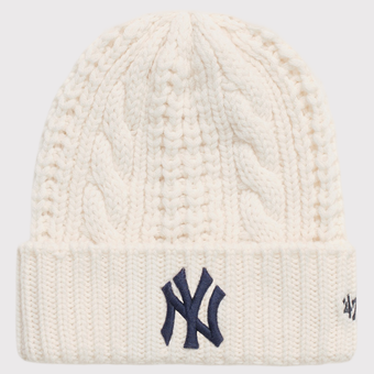 Unisex Madhappy Cream New York Yankees '47 Cable Knit Beanie