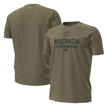 Men's Under Armour Tan Wisconsin Badgers 2026 Freedom Collection T-Shirt