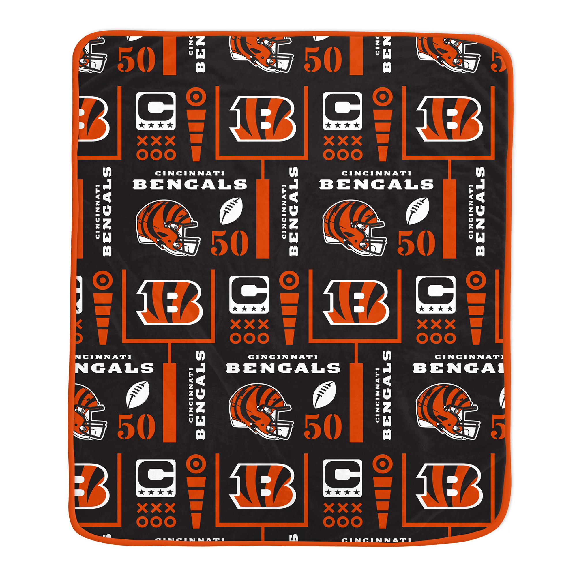 Pegasus Cincinnati Bengals Team Spirit 60" x 70" Ultra Soft Blanket