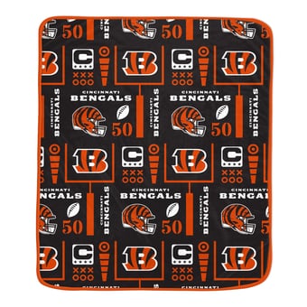 Pegasus Cincinnati Bengals Team Spirit 60" x 70" Ultra Soft Blanket