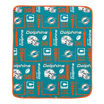 Pegasus Miami Dolphins Team Spirit 60" x 70" Ultra Soft Blanket