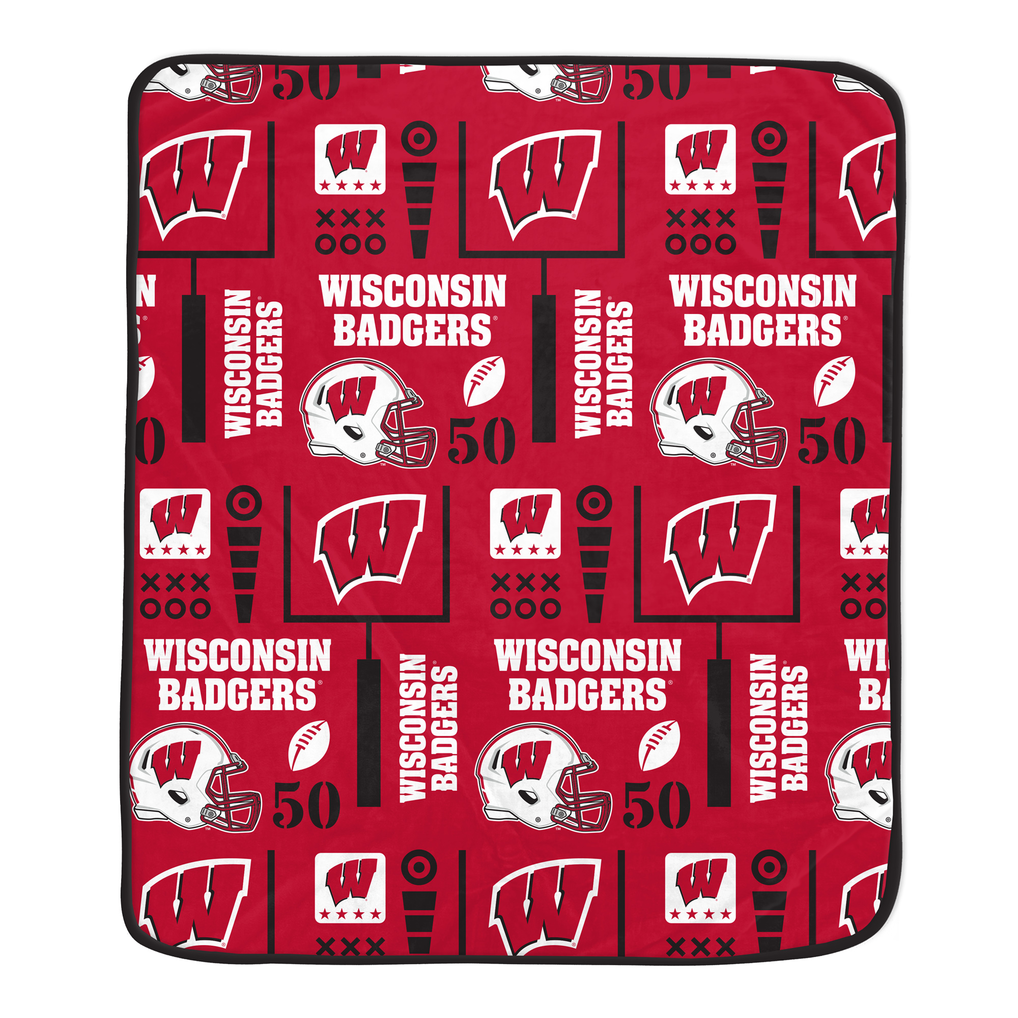 Pegasus Wisconsin Badgers Team Spirit 60" x 70" Ultra Soft Blanket