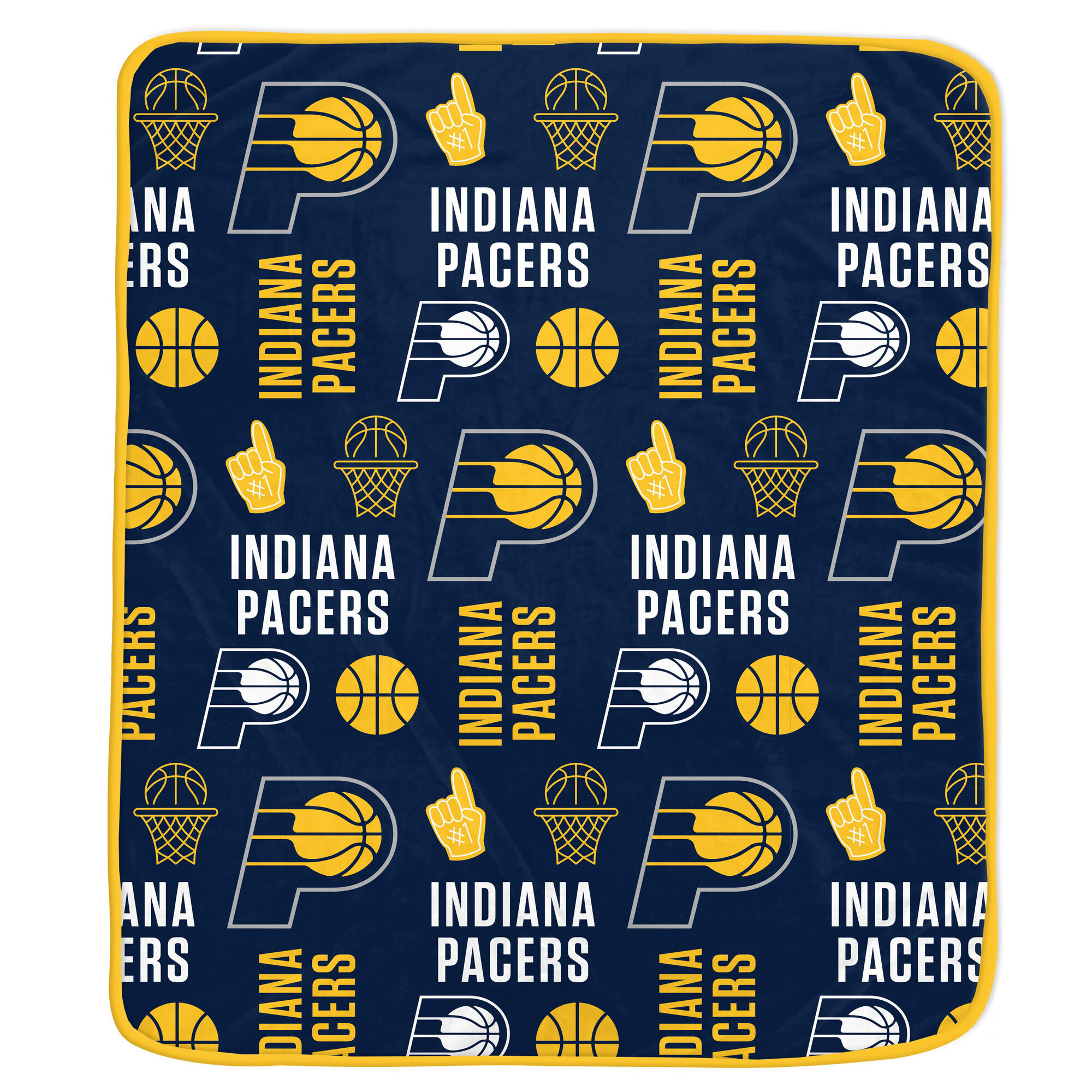 Pegasus Indiana Pacers Team Spirit 60" x 70" Ultra Soft Blanket