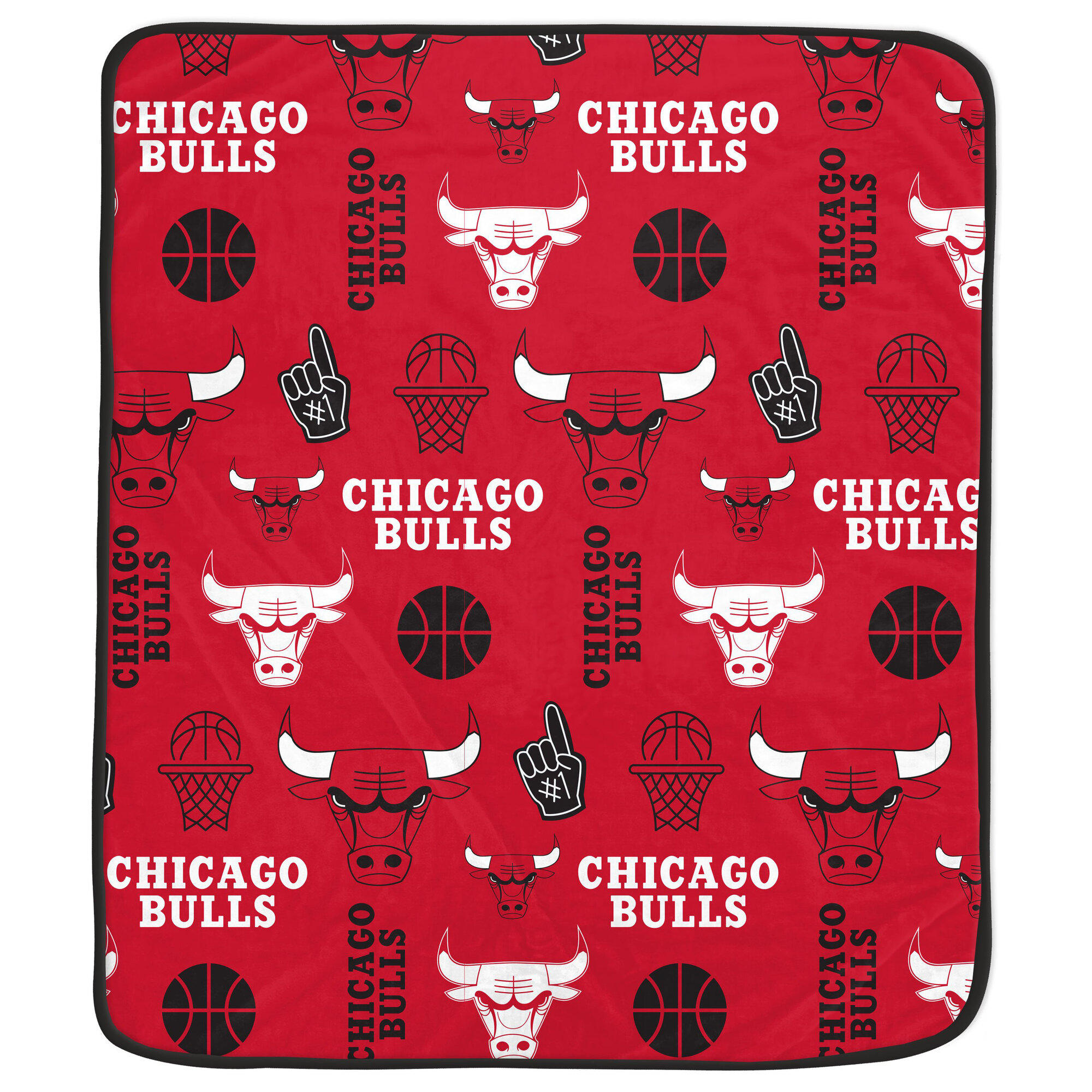 Pegasus Chicago Bulls Team Spirit 60" x 70" Ultra Soft Blanket