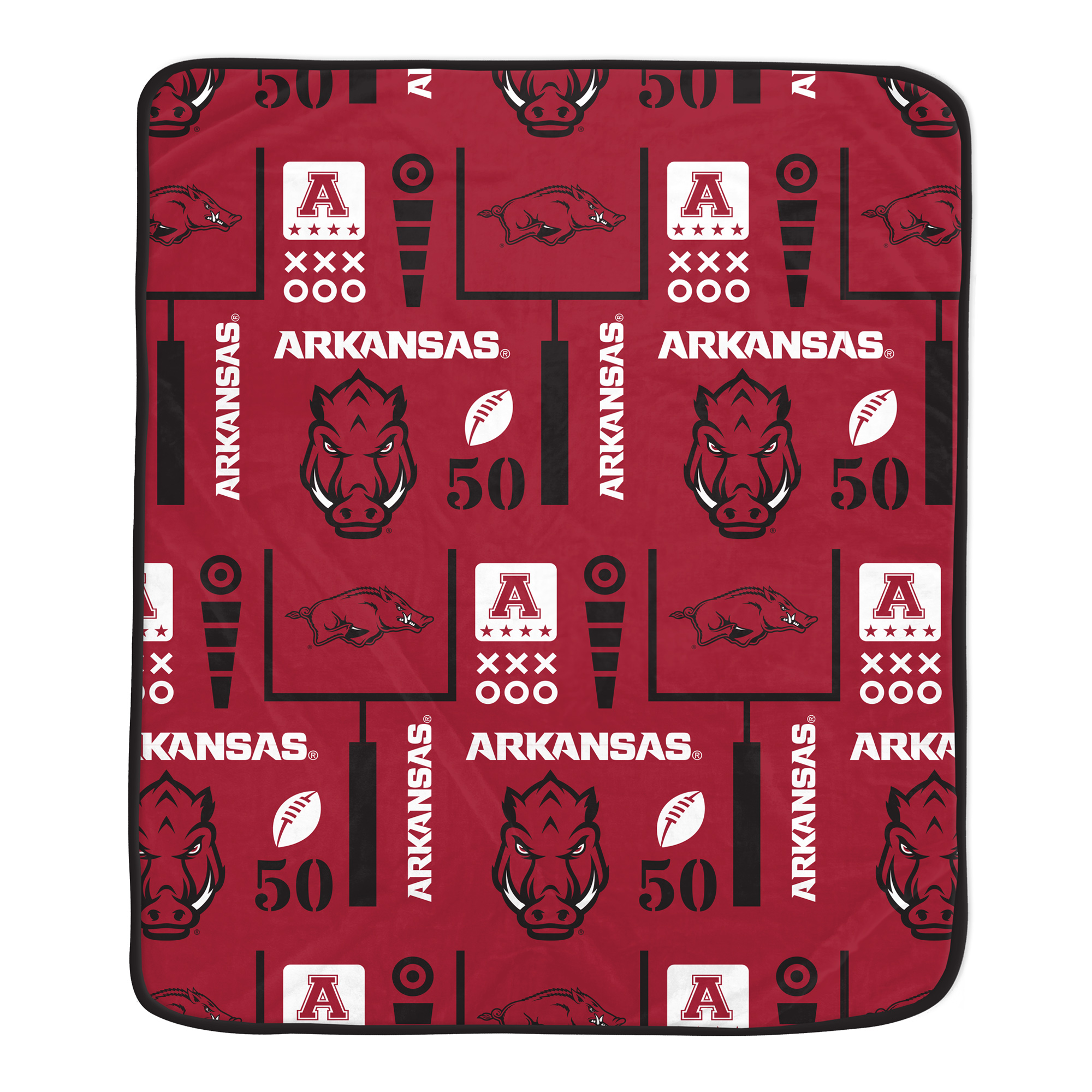Pegasus Arkansas Razorbacks Team Spirit 60" x 70" Ultra Soft Blanket