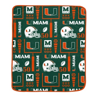 Pegasus Miami Hurricanes Team Spirit 60" x 70" Ultra Soft Blanket