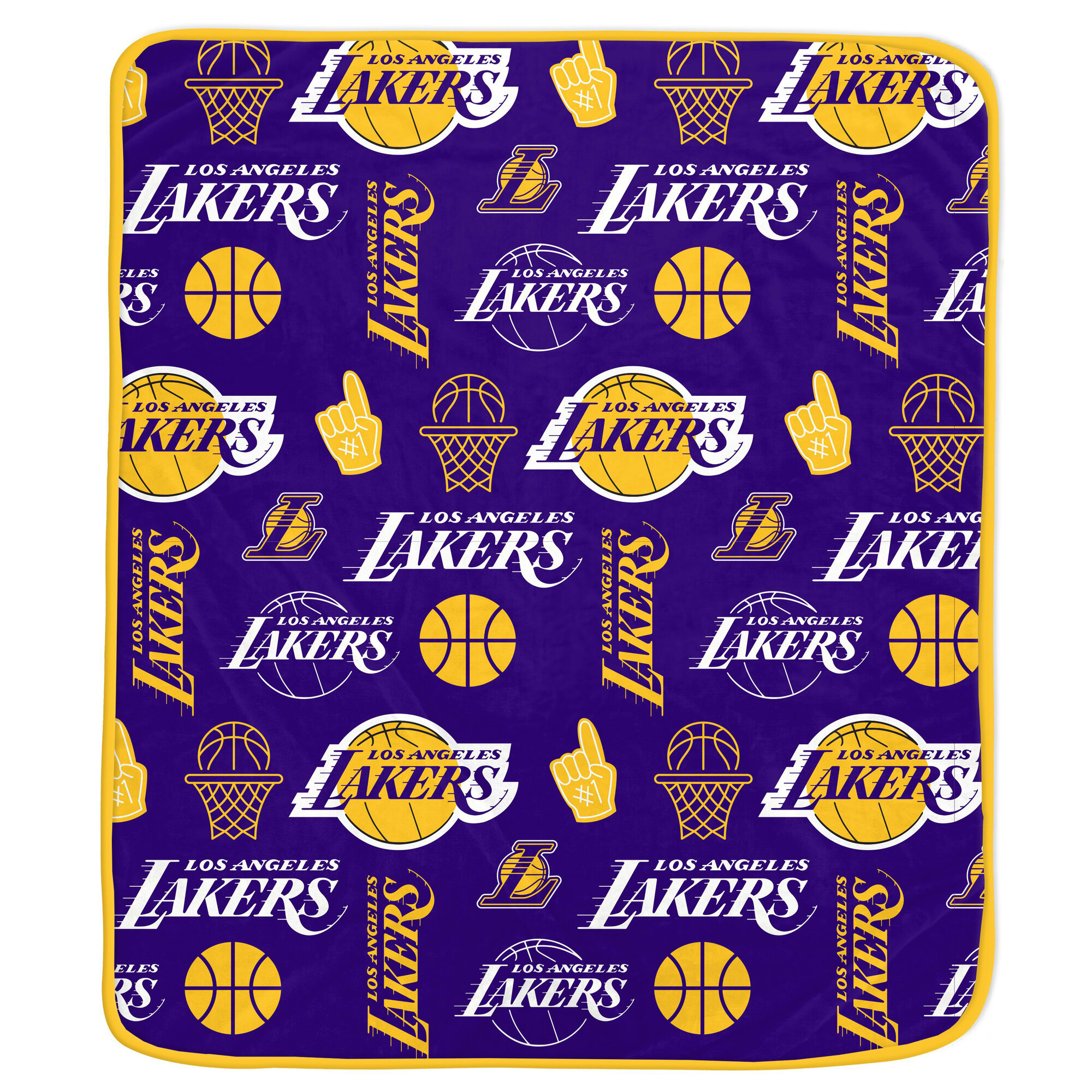 Pegasus Los Angeles Lakers Team Spirit 60" x 70" Ultra Soft Blanket