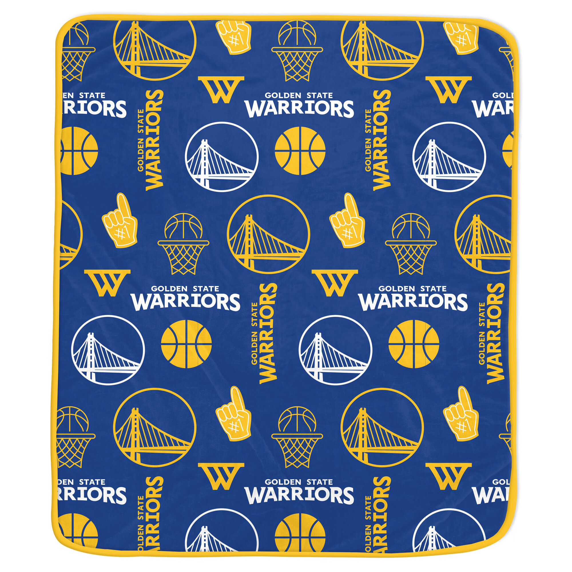 Pegasus Golden State Warriors Team Spirit 60" x 70" Ultra Soft Blanket