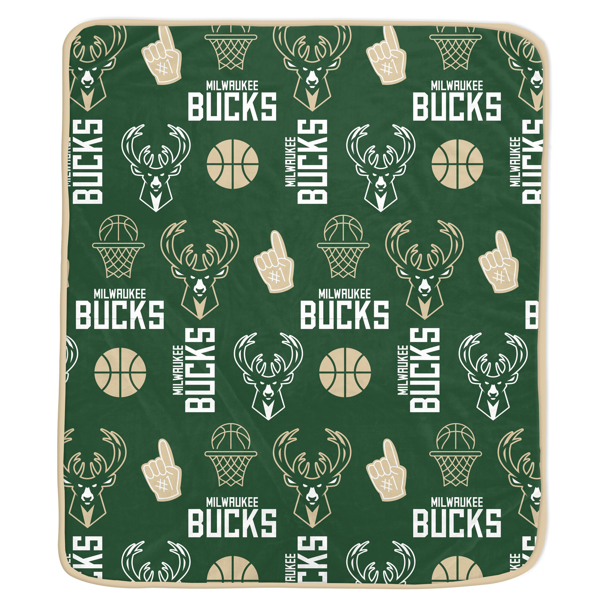 Pegasus Milwaukee Bucks Team Spirit 60" x 70" Ultra Soft Blanket