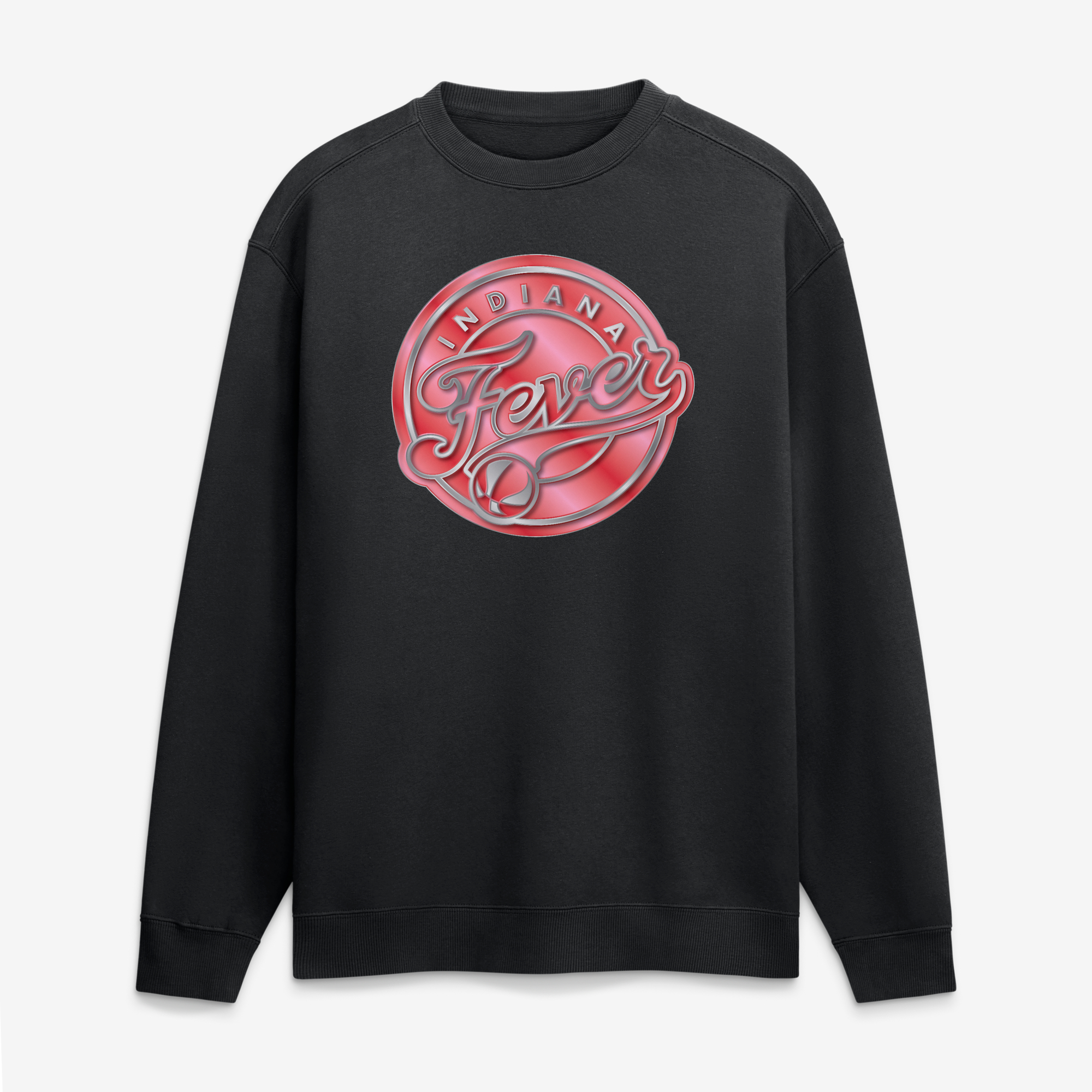 Men's Black Indiana Fever  Metallic Mascot Sweatshirt