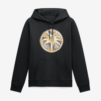 Men's Black Los Angeles Sparks Big & Tall Metallic Mascot Hoodie