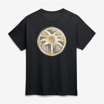 Men's Black Los Angeles Sparks Big & Tall Metallic Mascot T-Shirt