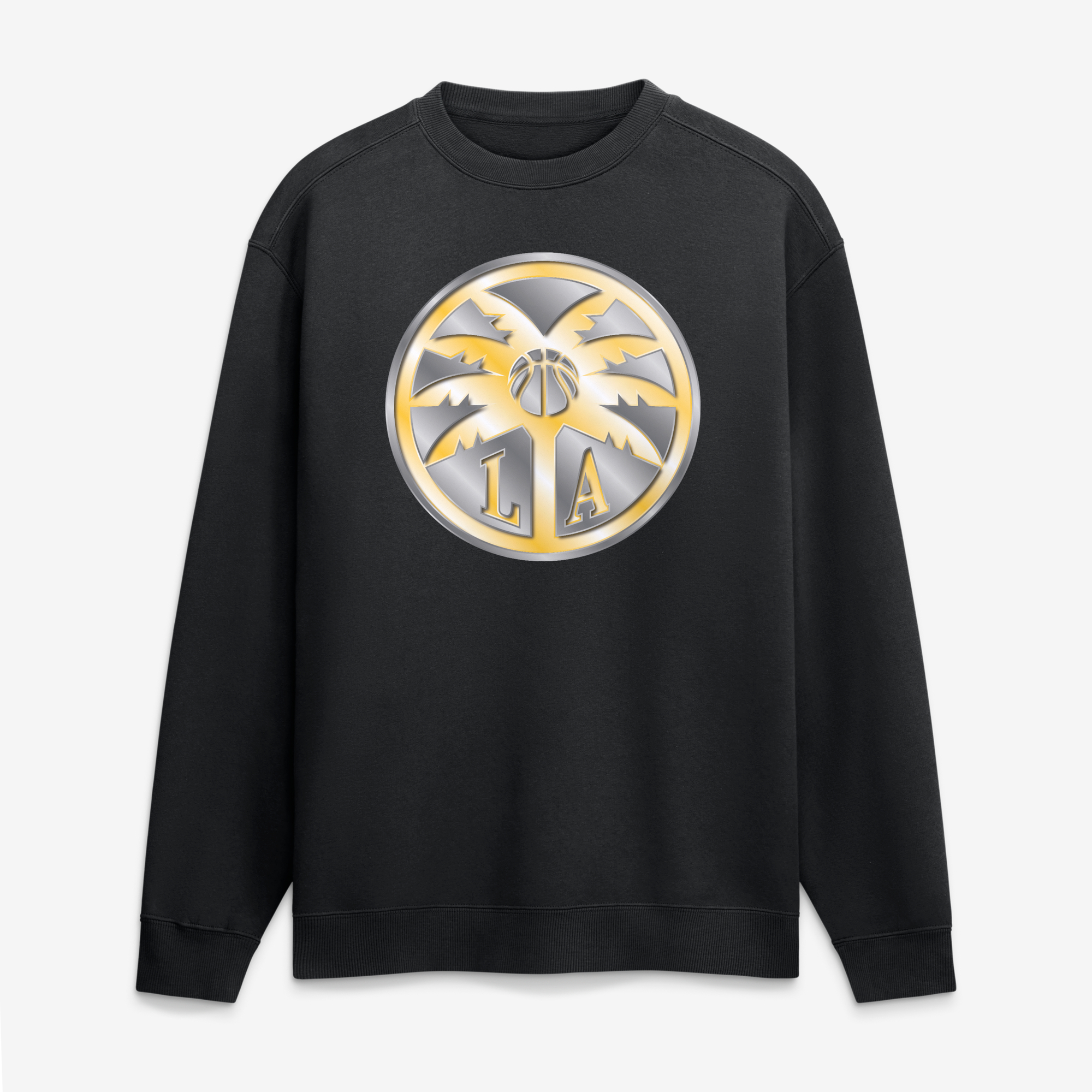 Men's Black Los Angeles Sparks  Metallic Mascot Sweatshirt
