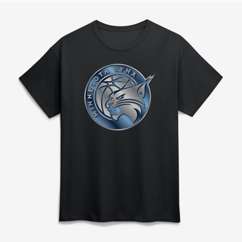 Men's Black Minnesota Lynx Big & Tall Metallic Mascot T-Shirt