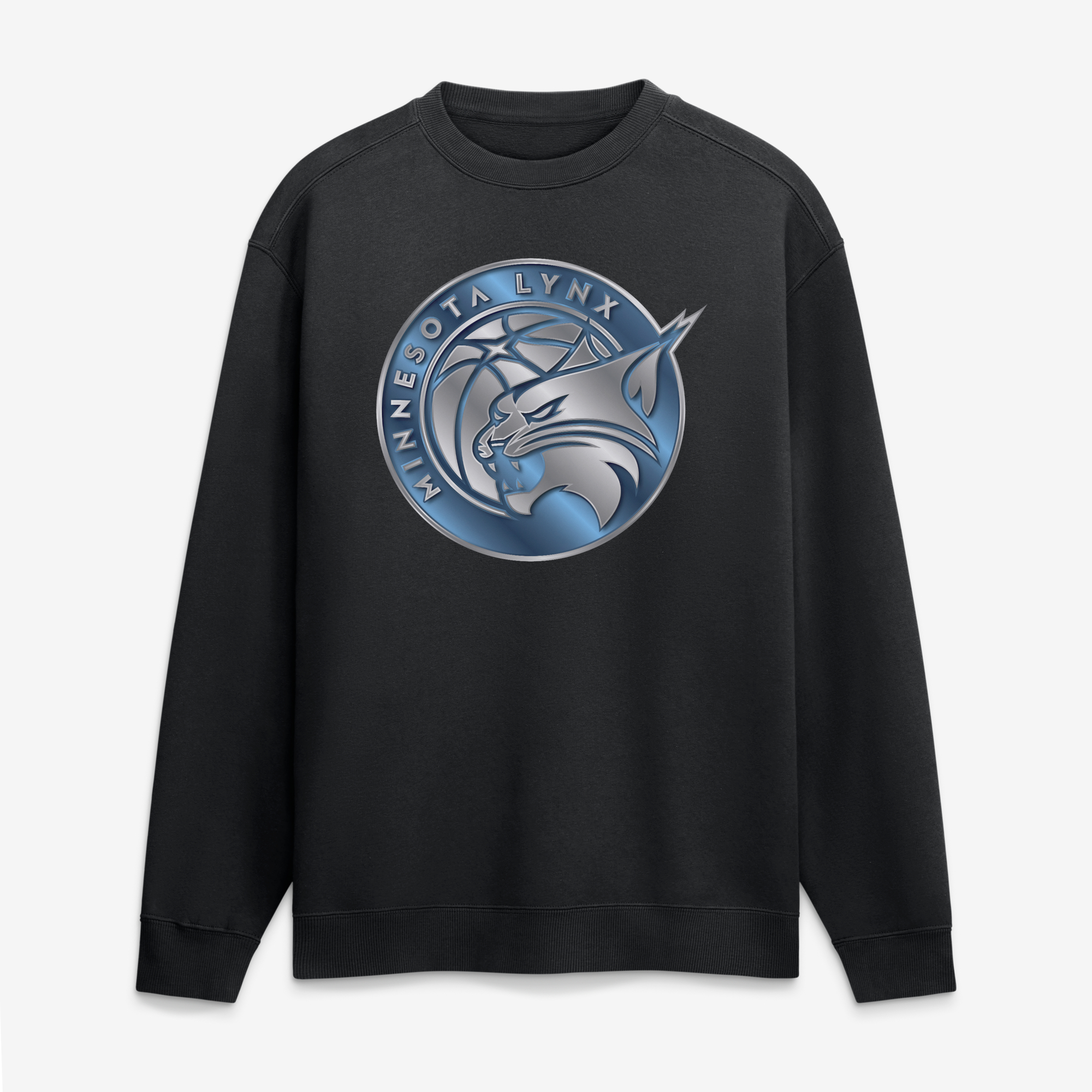 Men's Black Minnesota Lynx  Metallic Mascot Sweatshirt