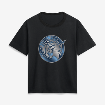 Women's Black Minnesota Lynx Metallic Mascot T-Shirt