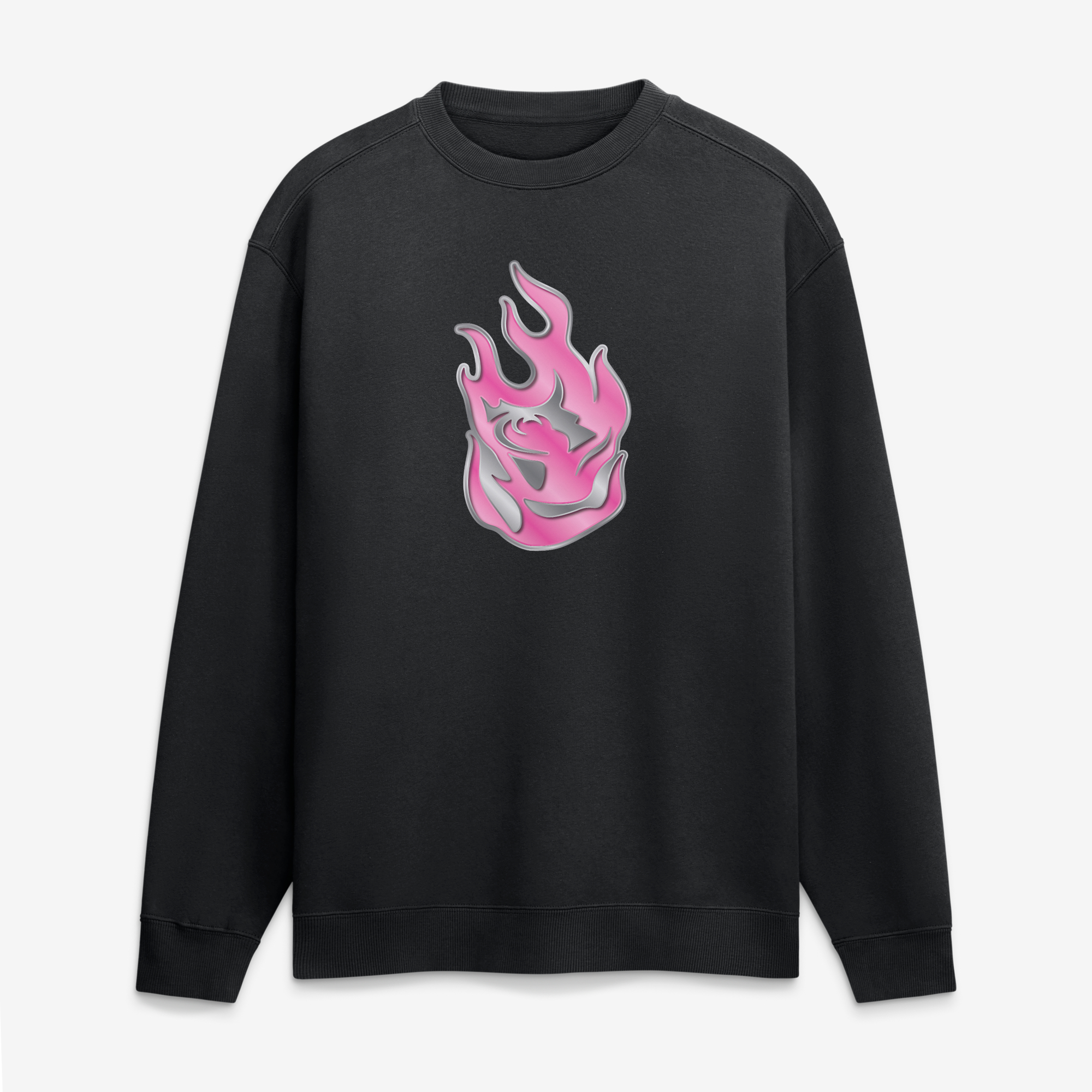 Men's Black Portland Fire  Metallic Mascot Sweatshirt