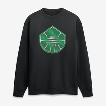 Men's Black Seattle Storm  Metallic Mascot Sweatshirt