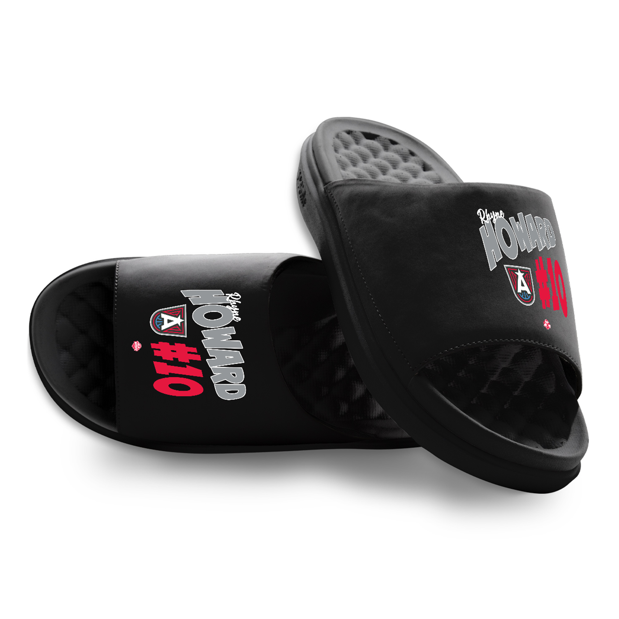 Unisex ISlide Rhyne Howard Black Atlanta Dream Collage Motive Slide Sandals Unisex ISlide Rhyne Howard Black Atlanta Dream Collage Motive Slide Sandals