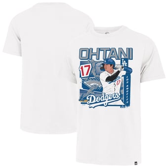 Men's '47 Shohei Ohtani White Los Angeles Dodgers Field Mark Franklin T-Shirt