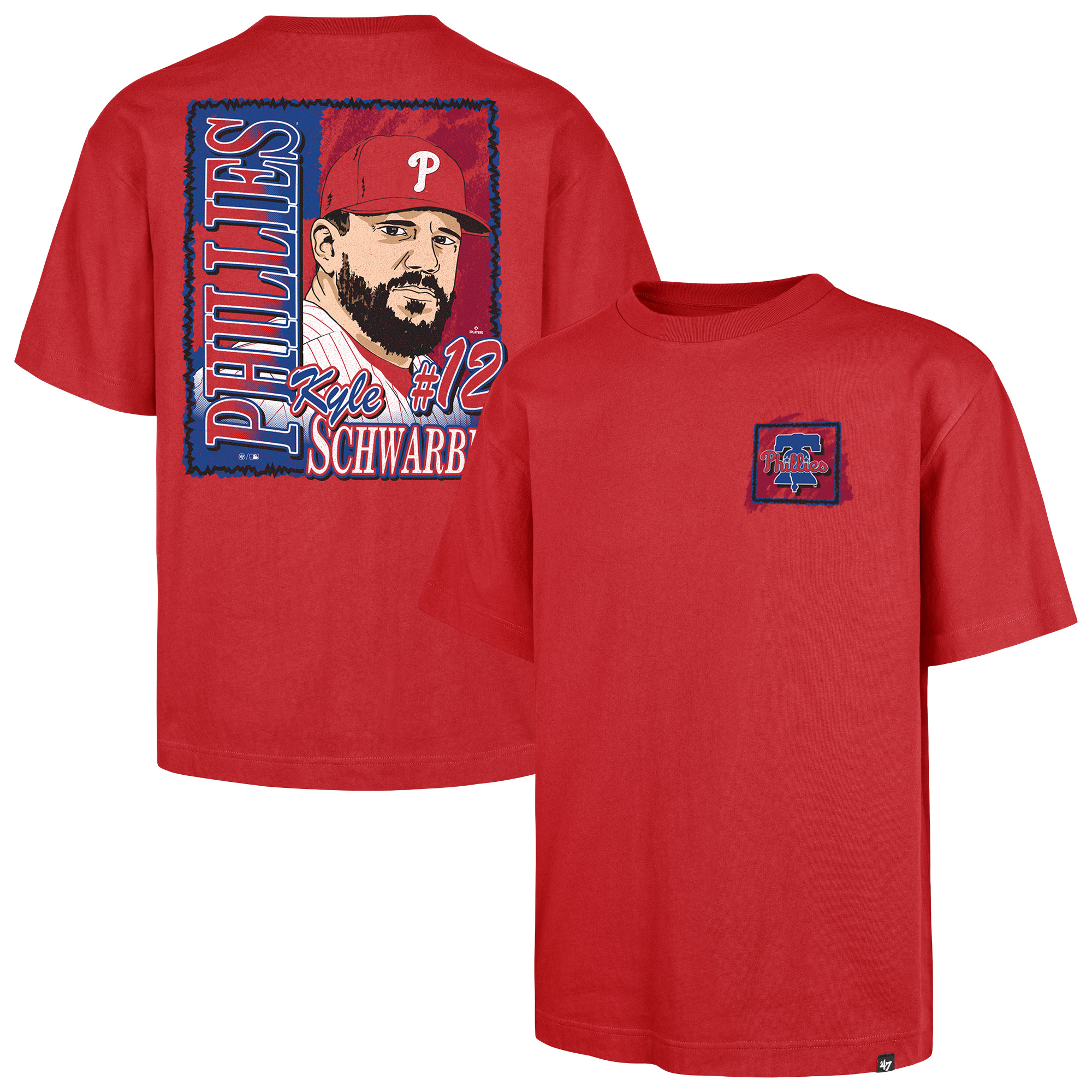 Men’s ’47 Kyle Schwarber Red Philadelphia Phillies Profile Foundation T-Shirt Men’s ’47 Kyle Schwarber Red Philadelphia Phillies Profile Foundation T-Shirt