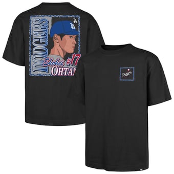 Men's '47 Shohei Ohtani Black Los Angeles Dodgers Profile Foundation T-Shirt