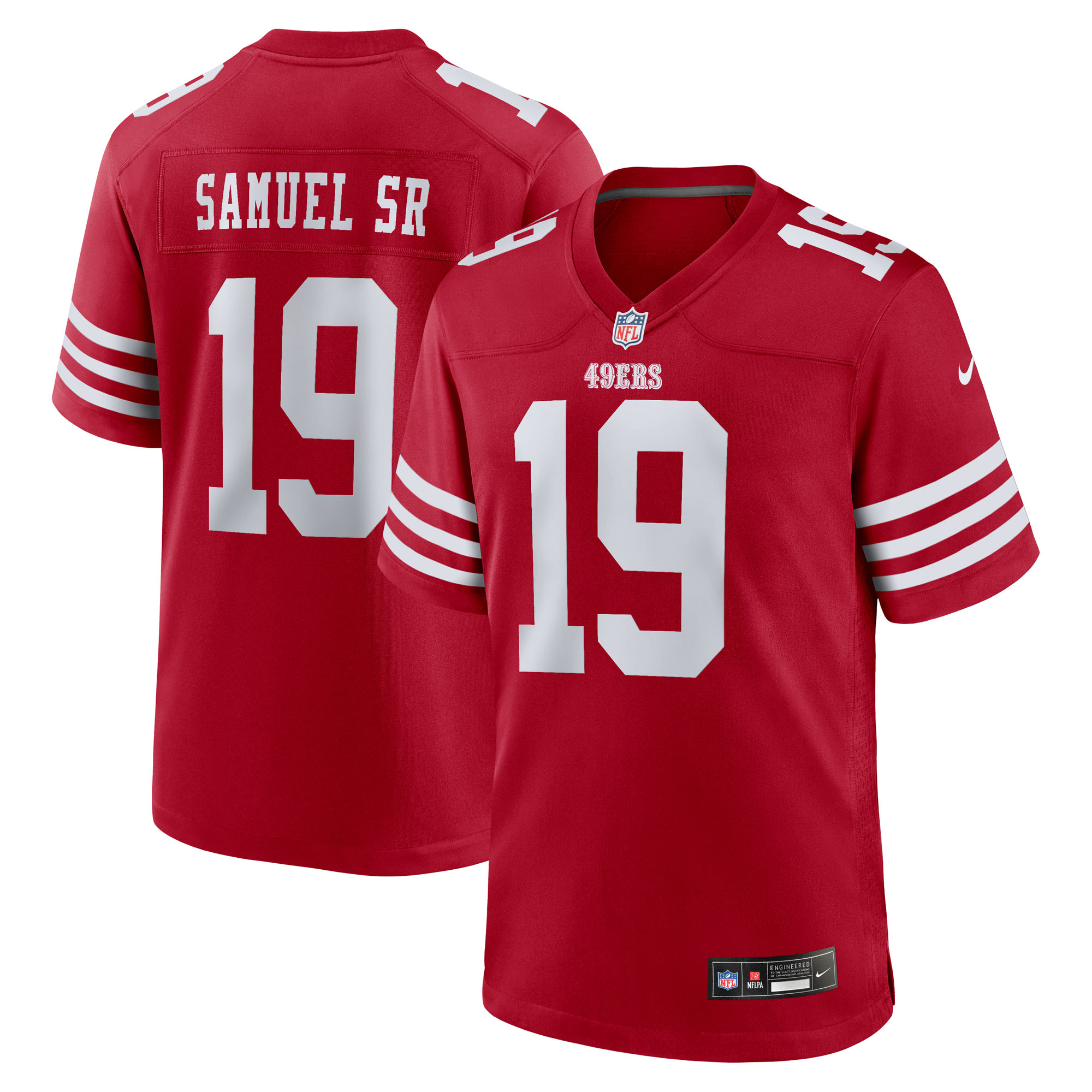 Men's Nike Deebo Samuel Sr Scarlet San Francisco 49ers Team Game Jersey