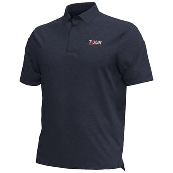 Men's Under Armour Navy TOUR Championship Drive Heather Polo
