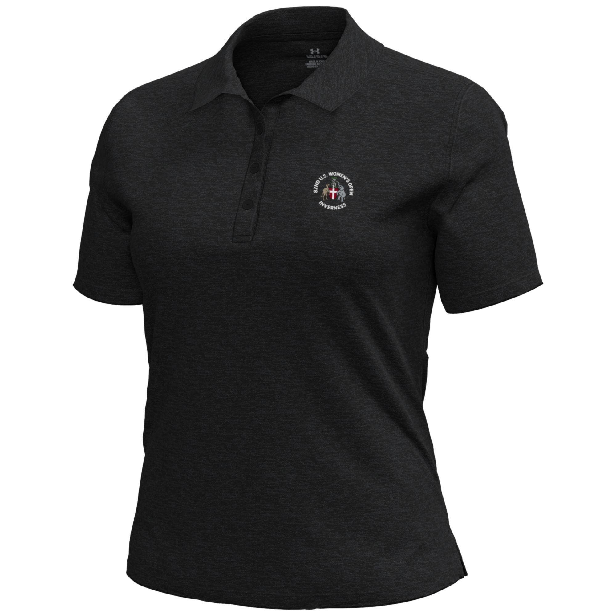 Women’s 2027 U.S. Women’s Open Under Armour Black Drive Heather Polo Women’s 2027 U.S. Women’s Open Under Armour Black Drive Heather Polo
