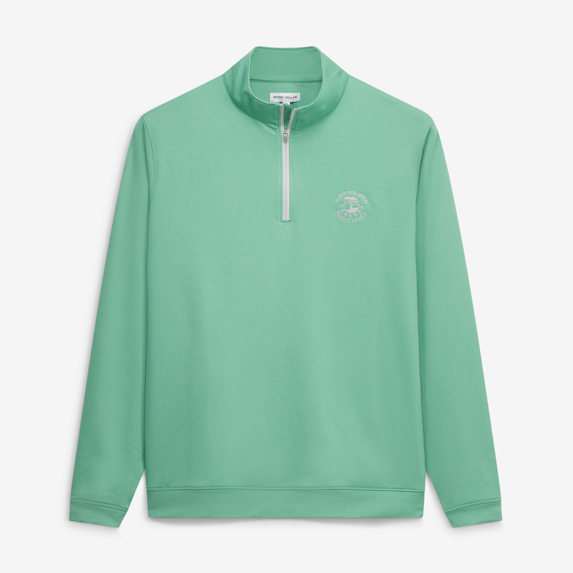 Men’s 2027 U.S. Open Peter Millar Light Green Perth Melange Quarter-Zip Pullover Men’s 2027 U.S. Open Peter Millar Light Green Perth Melange Quarter-Zip Pullover