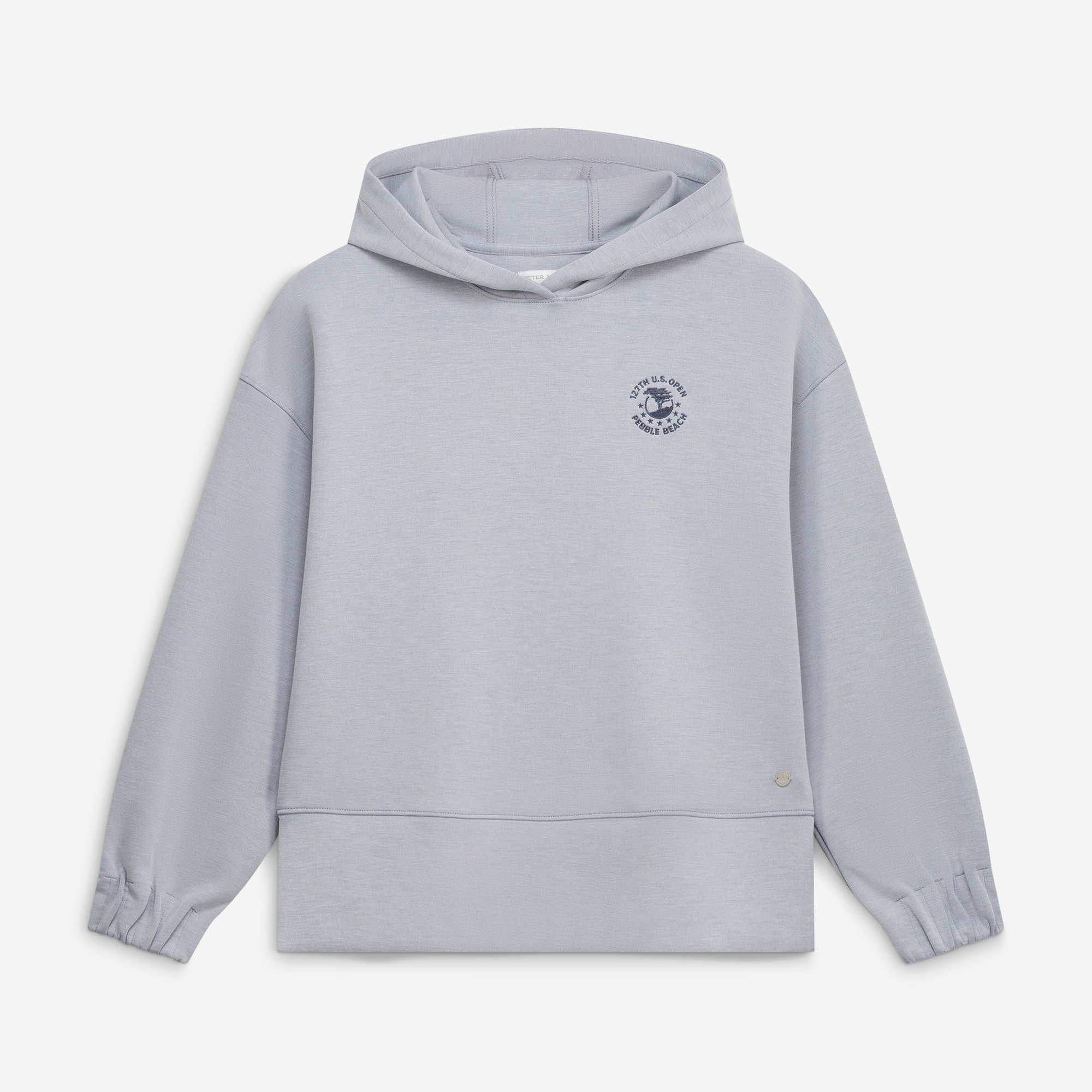 Women’s 2027 U.S. Open Peter Millar Gray Flora Knit Melange Tri-Blend Hoodie