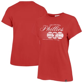 Women's '47 Red Philadelphia Phillies Speed Throw Frankie T-Shirt
