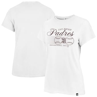 Women's '47 White San Diego Padres Speed Throw Frankie T-Shirt