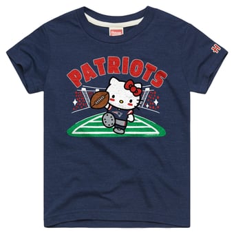 Toddler Homage Navy New England Patriots x Hello Kitty Tri-Blend T-Shirt