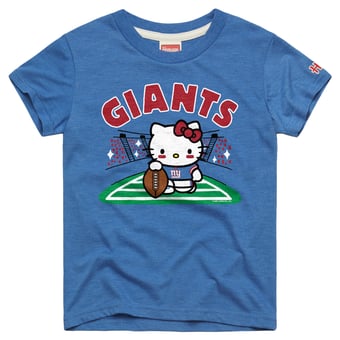 Toddler Homage Royal New York Giants x Hello Kitty Tri-Blend T-Shirt
