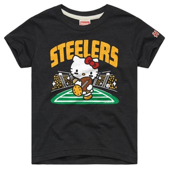Toddler Homage Charcoal Pittsburgh Steelers x Hello Kitty Tri-Blend T-Shirt